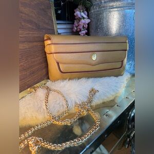 Cartier Vintage Must de Cartier Clutch In Deep Mustard Pebble leather